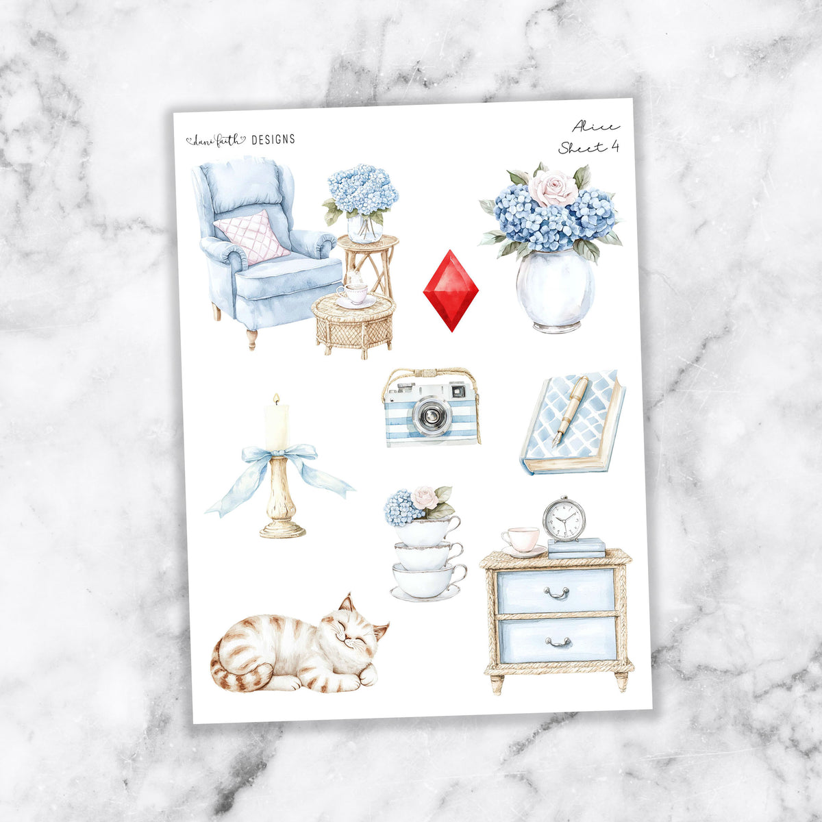 Alice Journal Stickers