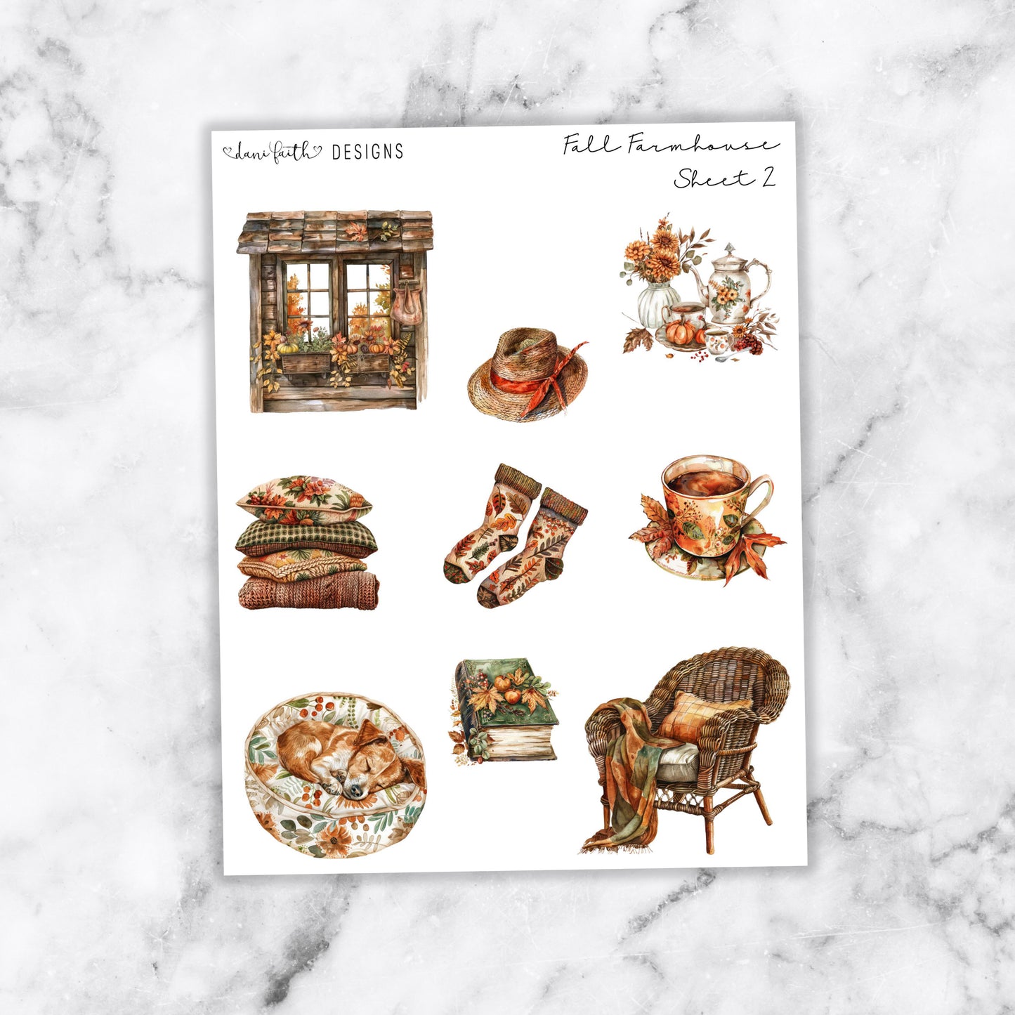 Fall Farmhouse Deco Stickers