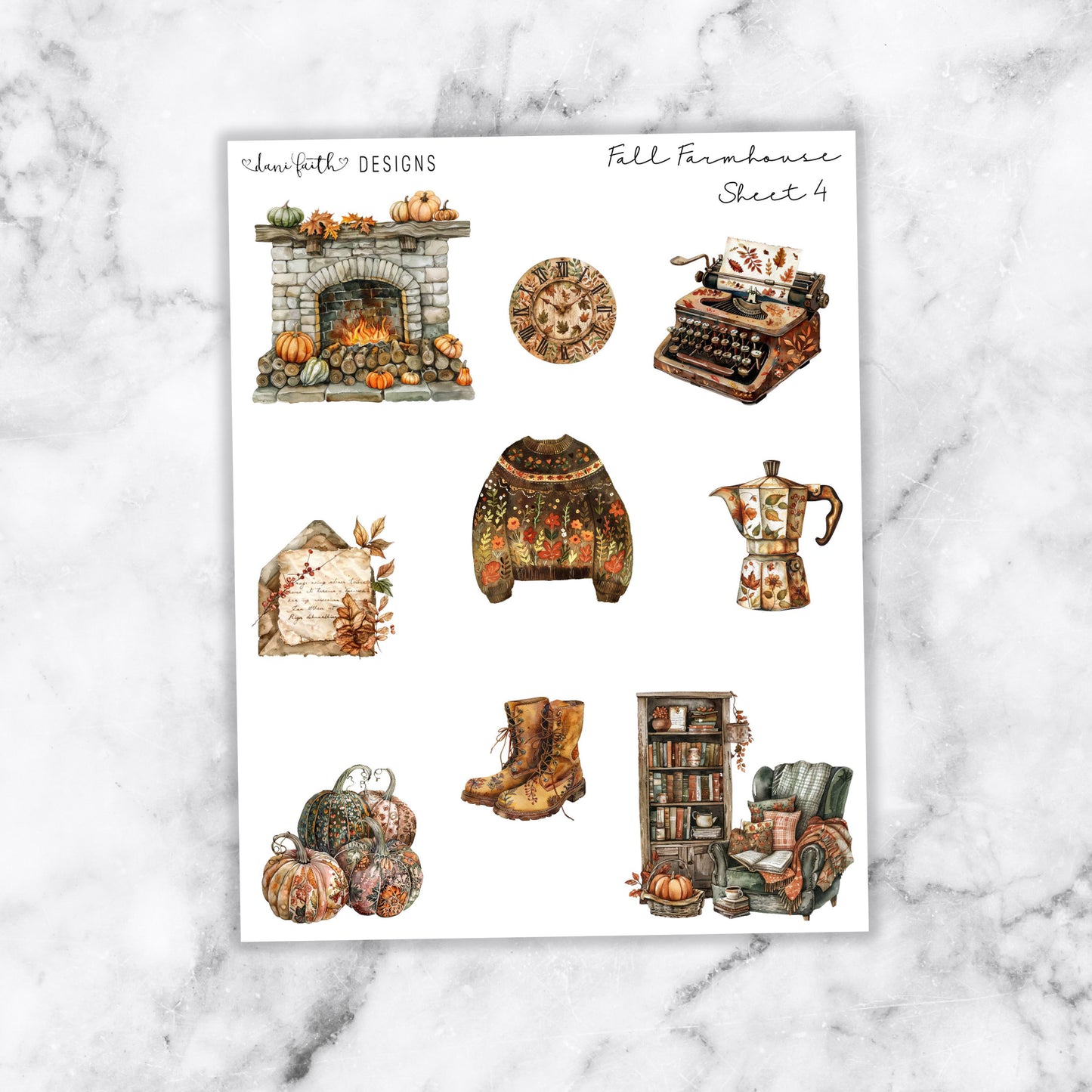 Fall Farmhouse Deco Stickers