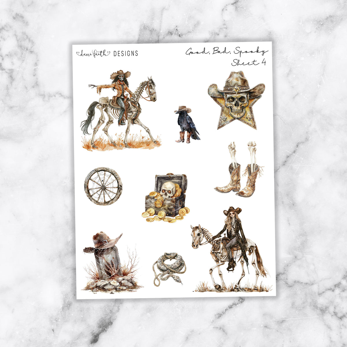 Good Bad Spooky Journal Stickers