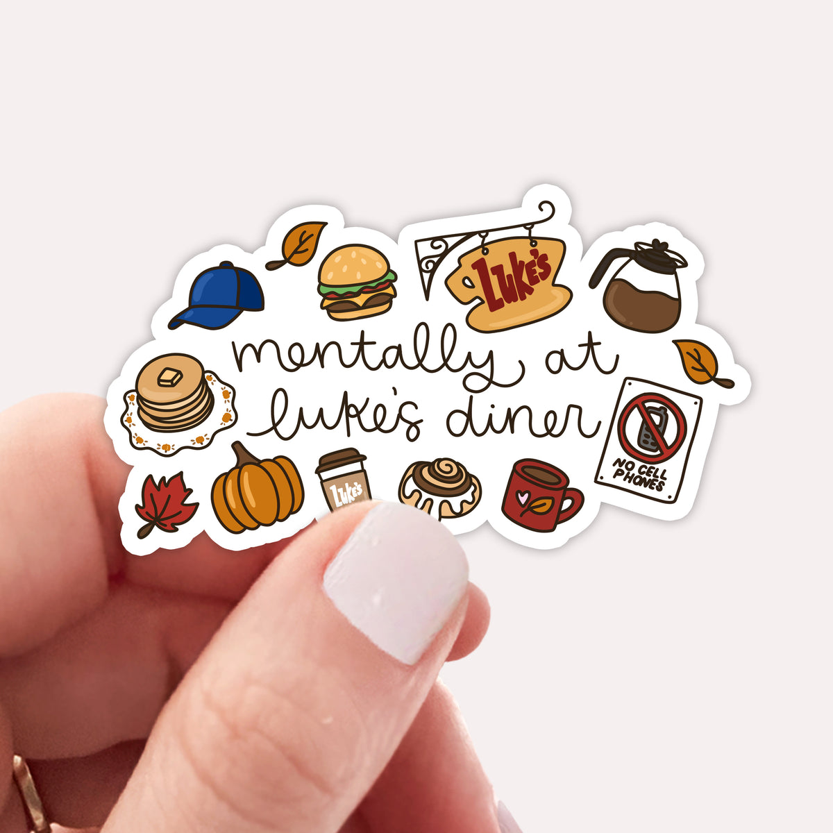 Mentally At Lukes Vinyl Sticker
