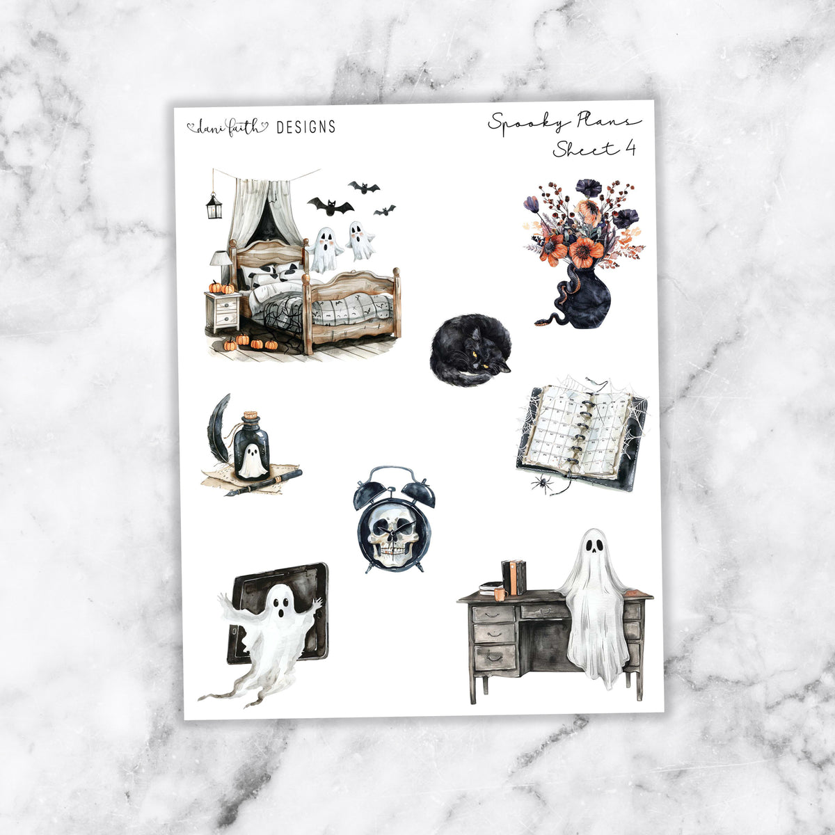 Spooky Plans Journal Stickers