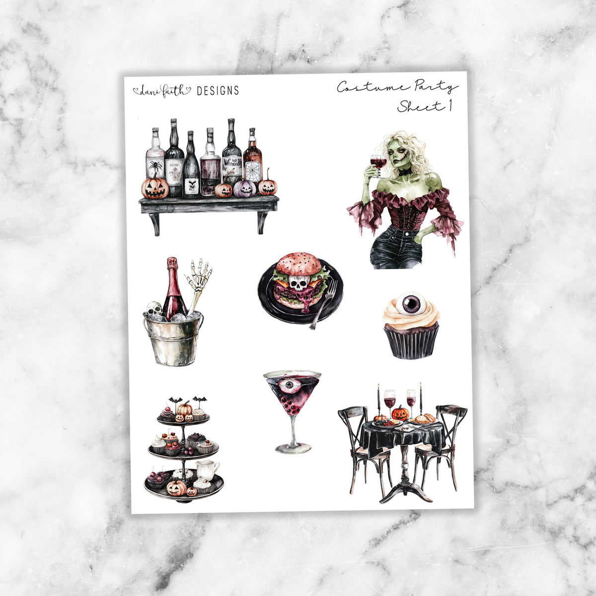 Costume Party Journal Stickers