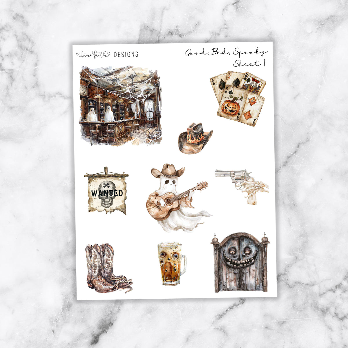 Good Bad Spooky Journal Stickers