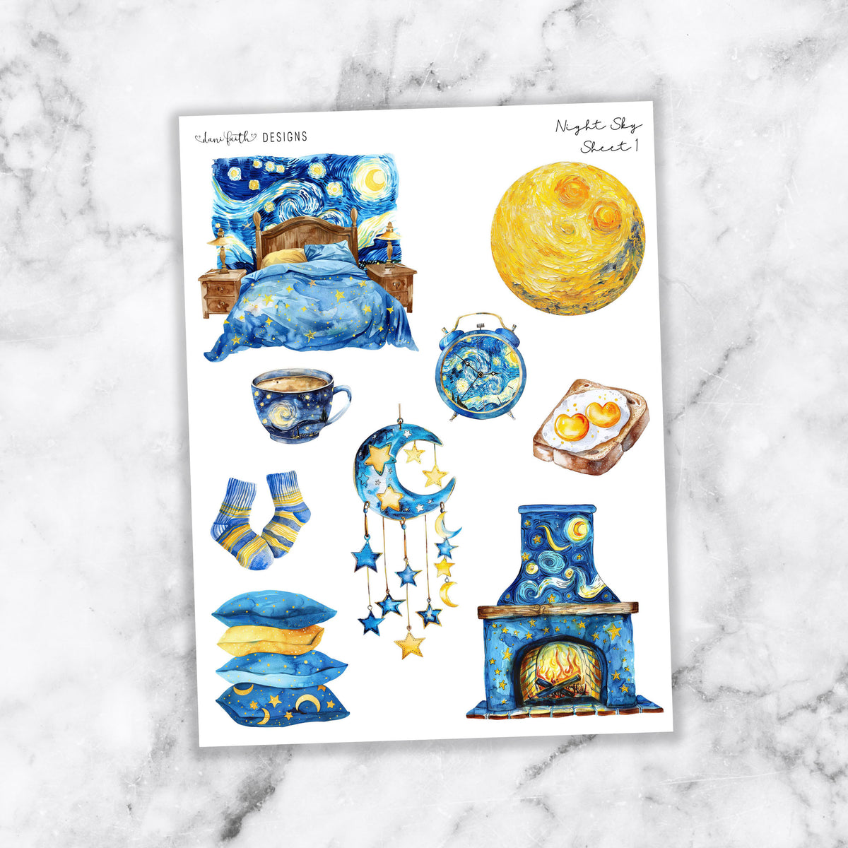 Night Sky Journal Stickers