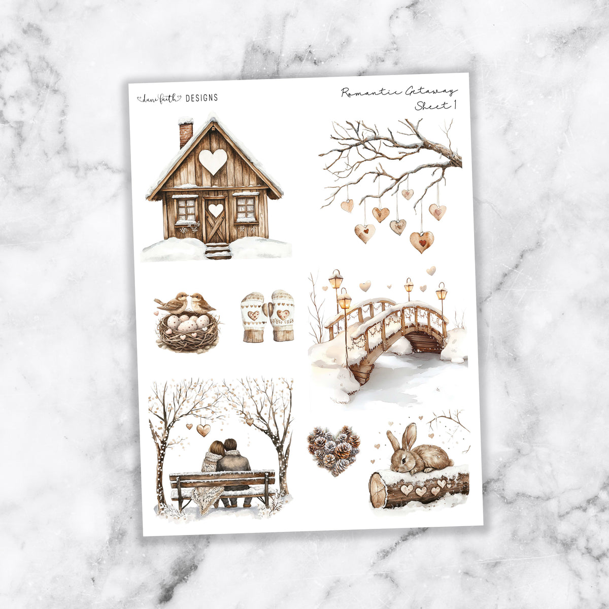 Romantic Getaway Journal Stickers