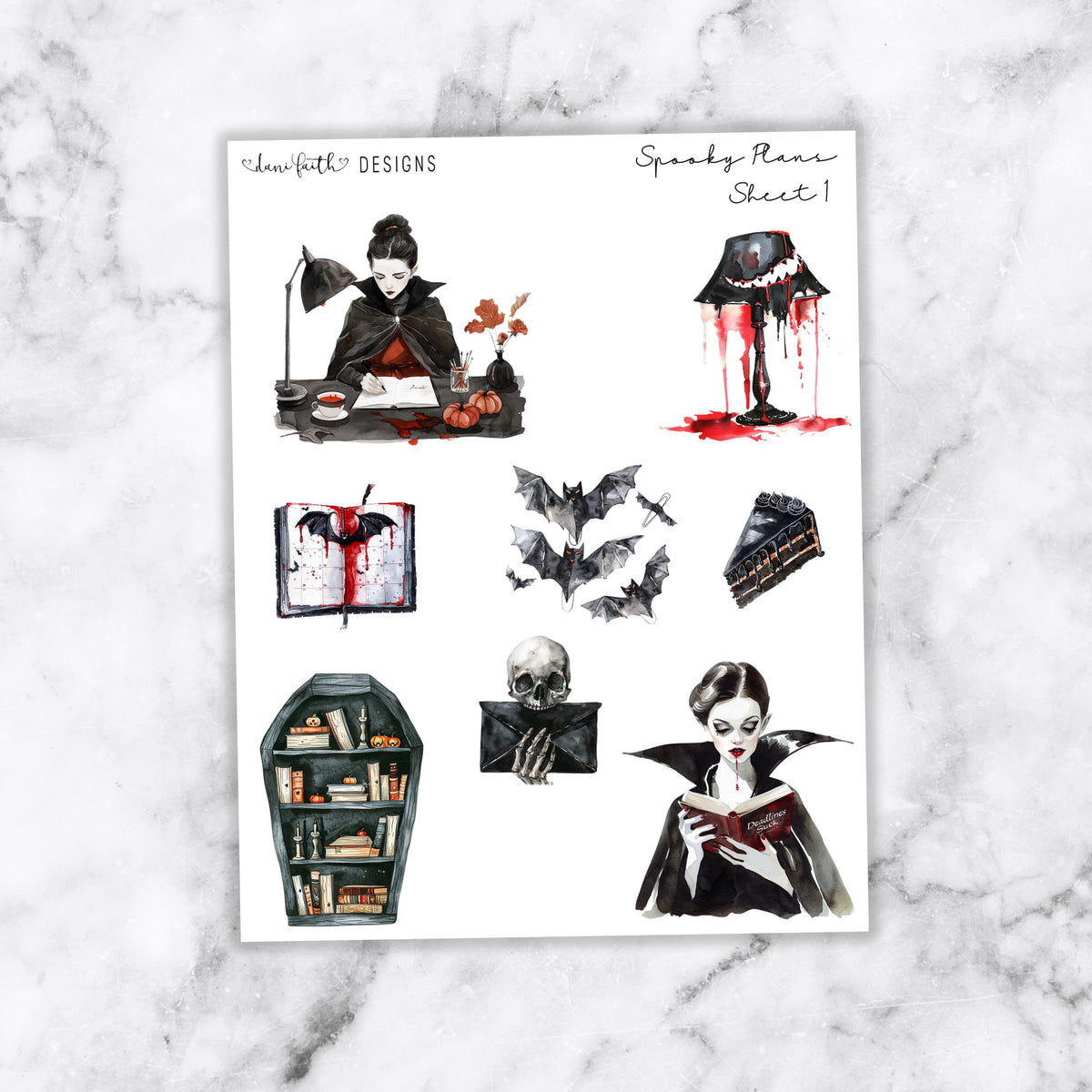 Spooky Plans Journal Stickers