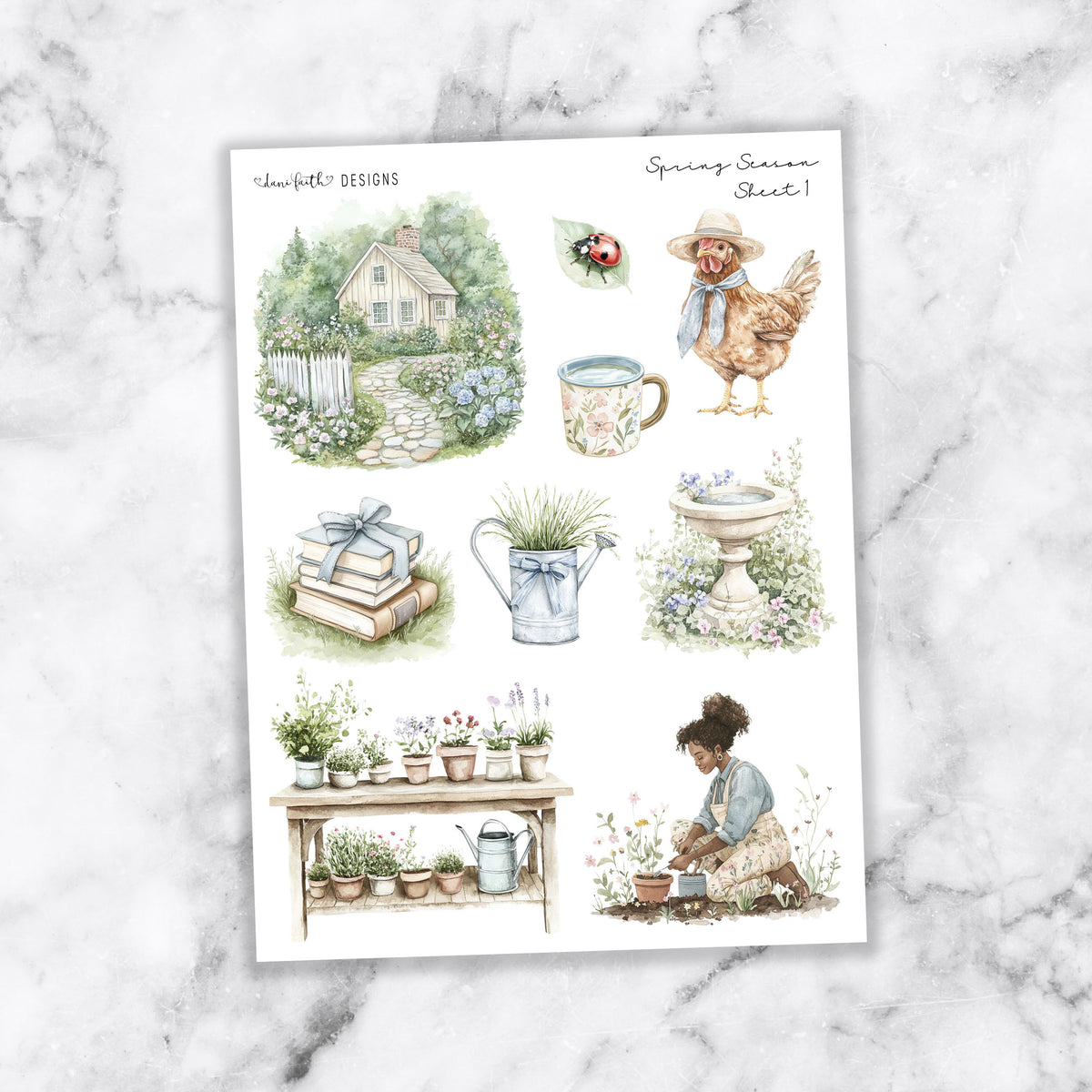 Spring Season Journal Stickers